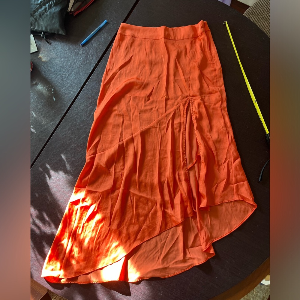 Free People High Low Orange Skirt